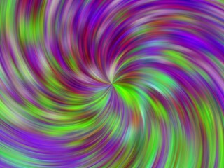 Poster - Background with vortex, rays and green and violet colors - abstract graphic with effect of depth, space, motion, rotation, mixing colors and blur. Topics: texture, pattern, abstraction, computer art