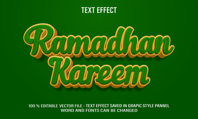 Wall Mural - Ramadhan Kareem 3d editable text effect style