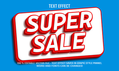Wall Mural - Super Sale 3d editable text effect style