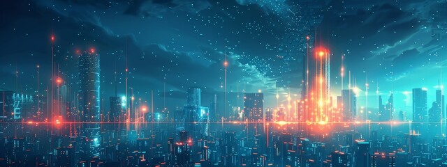 Poster - Illustrate an impregnable digital fortress representing Continuous Threat Exposure Management (CTEM), showcasing digital walls constantly adapting to repel cyber threats, with a modern, sleek design