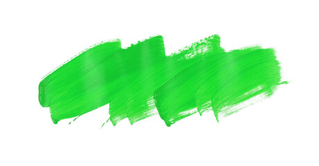 green watercolor paint brush stroke isolated on transparent background. watercolor png.