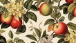 © Media Srock - Seamless pattern of apple and leaves.