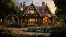 A Photo Of A Quaint And Elegant Cottage