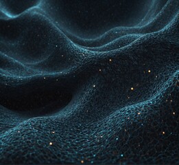 abstract 3d rendering of blue particles. futuristic background with dynamic wave.