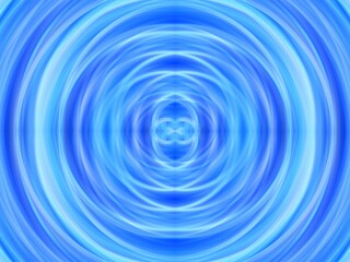 Poster - Background with vortex with circle shapes and blue color - abstract graphic with effect of depth of space, motion, rotation, blur, infinity. Topics: texture, pattern, abstraction, computer art