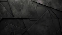 Bold Angular Shapes In Abstract Dark Panel Design. Dramatic Texture Interplay In Modern Backdrop. Contemporary Dark Angular Panel Arrangement With Textured Detail.