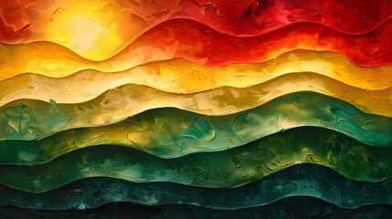 Poster - an abstract background with a wavy texture is painted in a rough and reggae style.