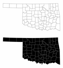 Wall Mural - Oklahoma administrative maps