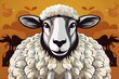 Sheep background for Eid aldha mubarak posteres Generative AI