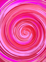 Poster - Vortex with red and pink colors - abstract graphic background with effect of depth of space, mixing colors, motion, rotation, infinity. Topics: texture, pattern, abstraction, wallpaper, computer art