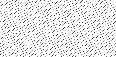 Waves seamless curvy pattern. Simple wavy line seamless pattern background