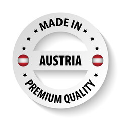 Fototapete - Made in Austria graphic and label.