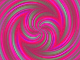 Poster - Background with vortex and rays with pink and green color - abstract graphic with effect of depth of space, motion, rotation, blur. Topics: texture, pattern, abstraction, wallpaper, computer art