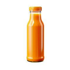 Wall Mural - Blank Bottle with carrot juice isolated on transparent background