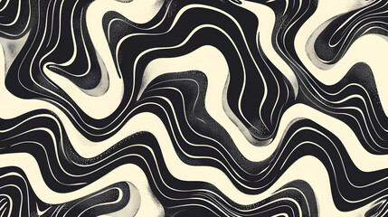 Sticker - Seamless Pattern with Twisted Lines