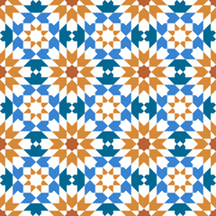 Wall Mural - Seamless arabic geometric ornament based on traditional arabic art. Muslim mosaic. Turkish, Arabian tile. Girih style.
