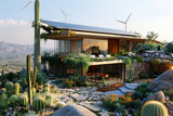 Fototapeta  - seamlessly integrate with the landscape, fostering a harmonious balance between sustainability and luxury liv