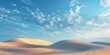 Desert landscape with sand dunes under a clear blue sky