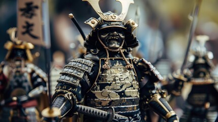 a statue of a samurai