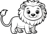 Fototapeta Londyn - a-cute-lion-for-a-coloring-book-for-children--no ve.eps