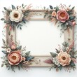 An ornate floral frame with ample space in the center for the insertion of text.