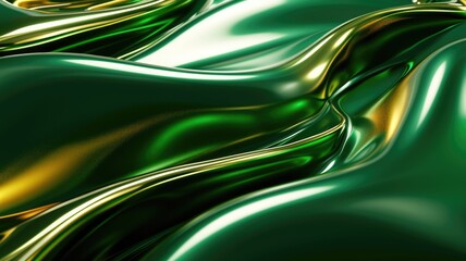 The abstract picture of the two colours of gold and green colours that has been created form of the waving shiny smooth satin fabric that curved and bend around this beauty abstract picture. AIGX01.