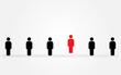 Different in a crowd, standout in a crowd concept background image