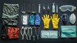 Arrangement of Masks, Gloves, and Protective Eyewear Signifying Health Safety Importance