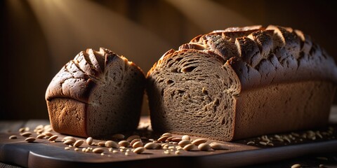 Wall Mural - bread on plate