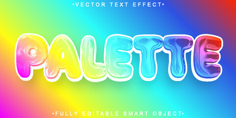 Poster - Colorful Paint Palette Vector Fully Editable Smart Object Text Effect