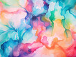 Vibrant Watercolor Splash, Multicolored Abstract Painting, Artistic Background