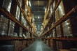 Modern Logistics: Visualizing Digitalization for Efficient Warehouse Management. Concept Supply Chain Optimization, Inventory Tracking, Automated Processes, Data Analytics