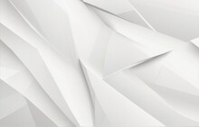 Abstract White Monochrome Vector Background, For Design Brochure, Website, Flyer. Geometric White Wallpaper For Certificate, Presentation, Landing Page