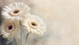 Fototapeta Kwiaty - Tapeta w kwiaty, żółty kwiat, gerbera