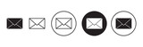 Fototapeta  - Mail icon set. email icon vector. E-mail icon. post mail vector symbol Envelope illustration