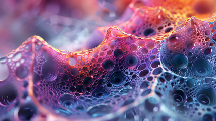 Close-up of colorful bubble texture.