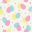 Colourful seamless pattern with Easter eggs. Minimalist design. Vector illustration