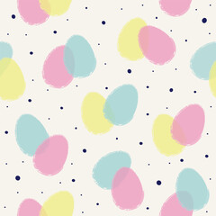 Wall Mural - Colourful seamless pattern with Easter eggs. Minimalist design. Vector illustration