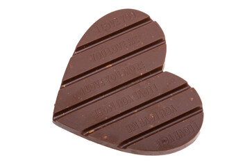 Sticker - chocolate heart isolated