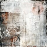 Fototapeta Las - Abstract Painting in White and Brown