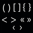 Types of brackets. Bracket Icons. Typography. Parenthesis in Mathematics. Vector Illustration.