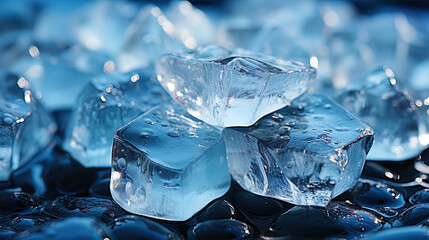 Wall Mural - Ice diamond, like the breath of the winter wind, cooling and refreshing with its icy sh