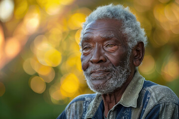 Wall Mural - Senior African American black man