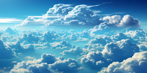 Sticker - Silky clouds, like soft scarves floating over the blue heavenly oc