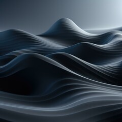 Canvas Print - A black and white photo of waves in the ocean. Generative AI.