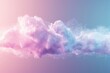 A blue and pink cloud gracefully hovers in the atmosphere, creating a vibrant and mesmerizing spectacle, A graphic representation of cloud computing in a blend of soft colors, AI Generated