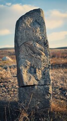 Wall Mural - totem on the field.