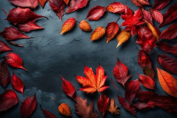 Sticker - autumn leaves background
