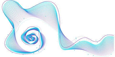 Aufkleber - abstract spiral wave shape. wave, lines and dots on transparent background for presentations, web de