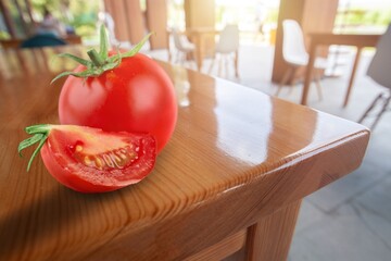 Canvas Print - Fresh red tasty tomatoes vegetables